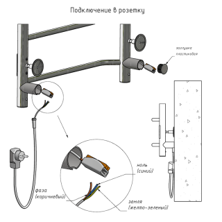 Электрический полотенцесушитель Тругор Аспект Пэк сп 3 60x50см хром АспектПэксп3/605032